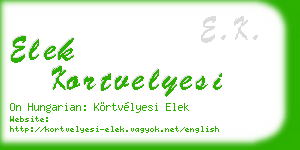 elek kortvelyesi business card